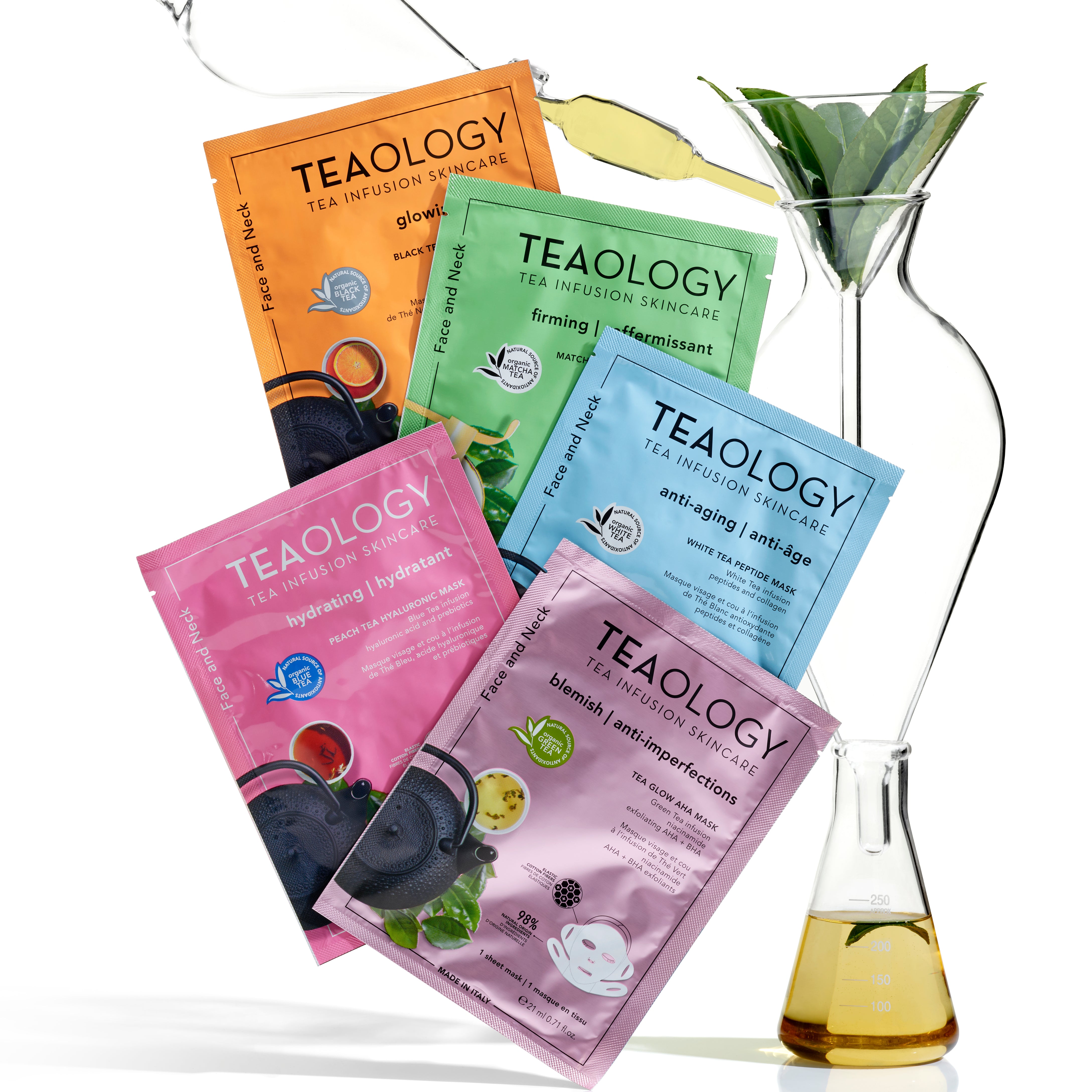 TEA GLOW AHA Maschera anti-imperfezioni per viso e collo