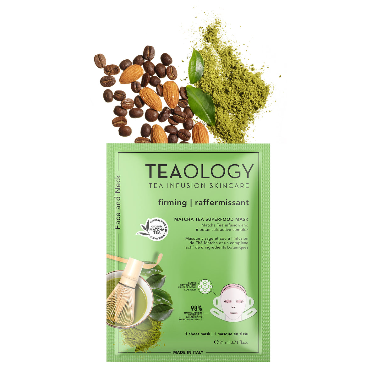 Matcha Tea Superfood Mask | Firming Face and Neck Mask with Matcha