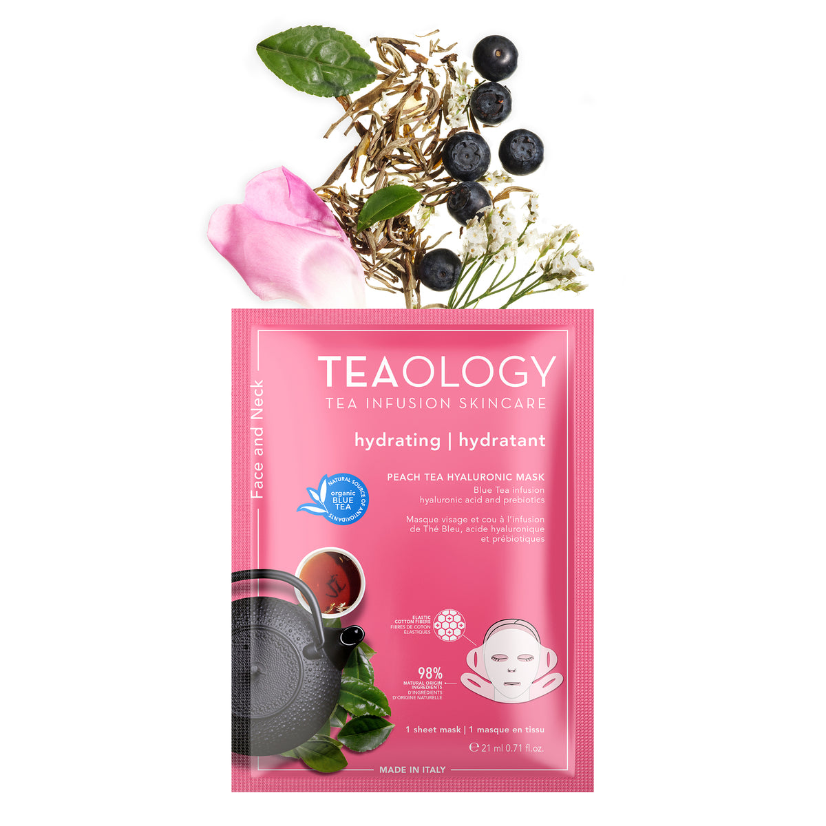 Peach Tea Hyaluronic Mask | Hydrating Face and Neck Mask with Hyaluronic Acid