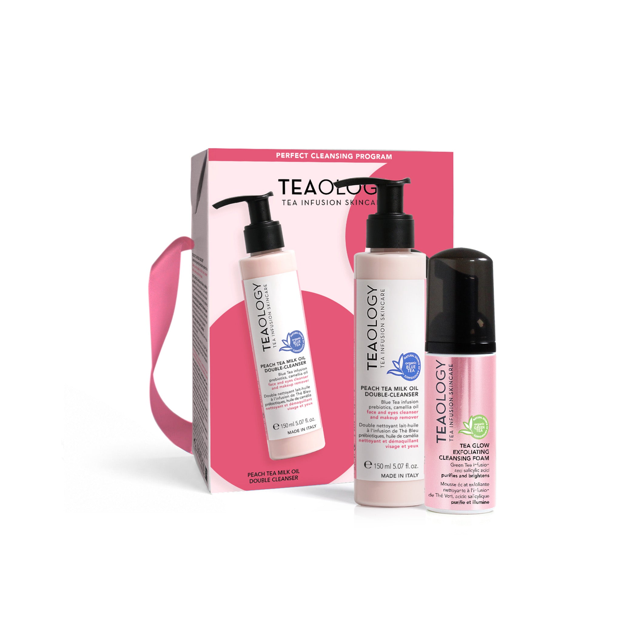 Programma Detersione Perfetta - Peach Tea milk oil + Tea glow Foam