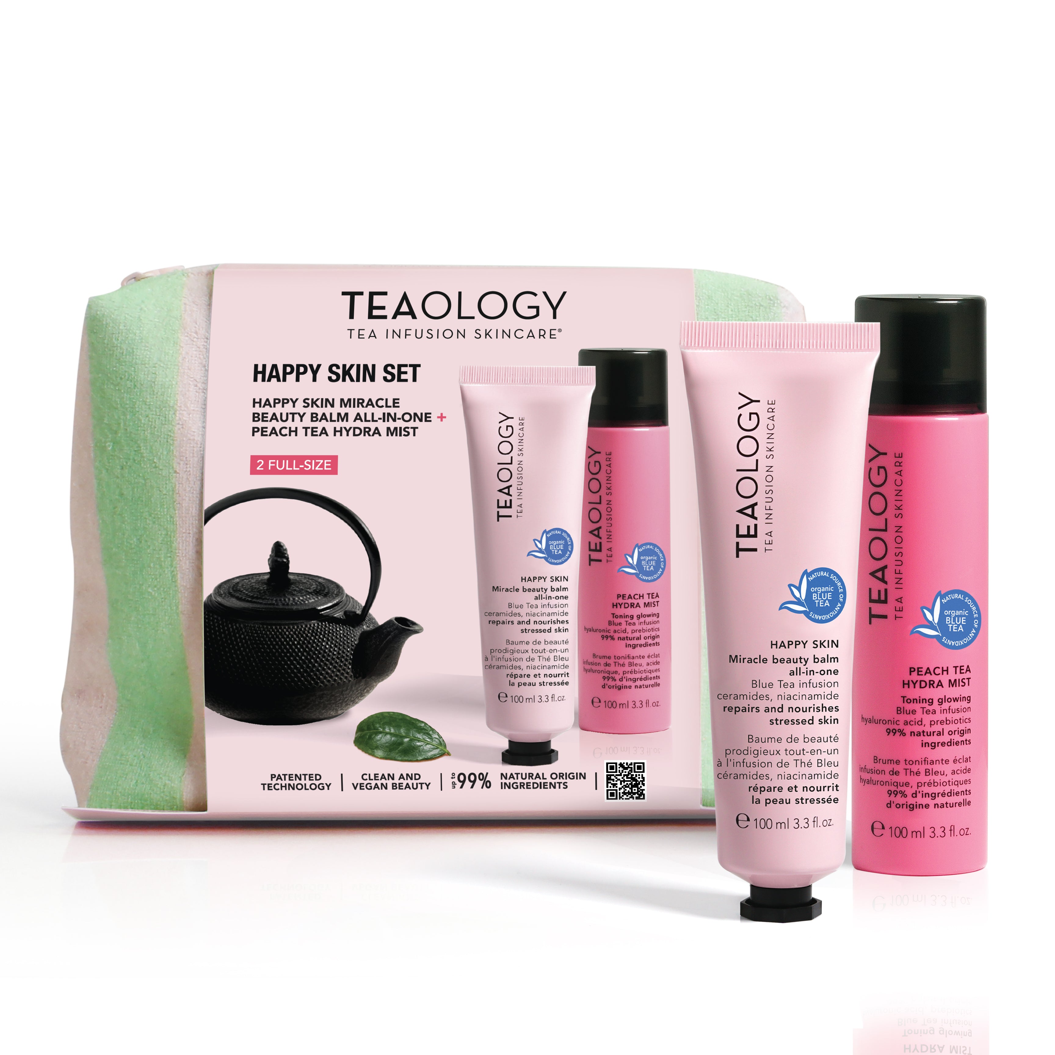 Pochette cofanetto Happy skin set contenente Happy Skin crema rigenerante con ceramidi viso e occhi 100 ml
Peach Tea spray viso idratante, tonificante, illuminante 100ml