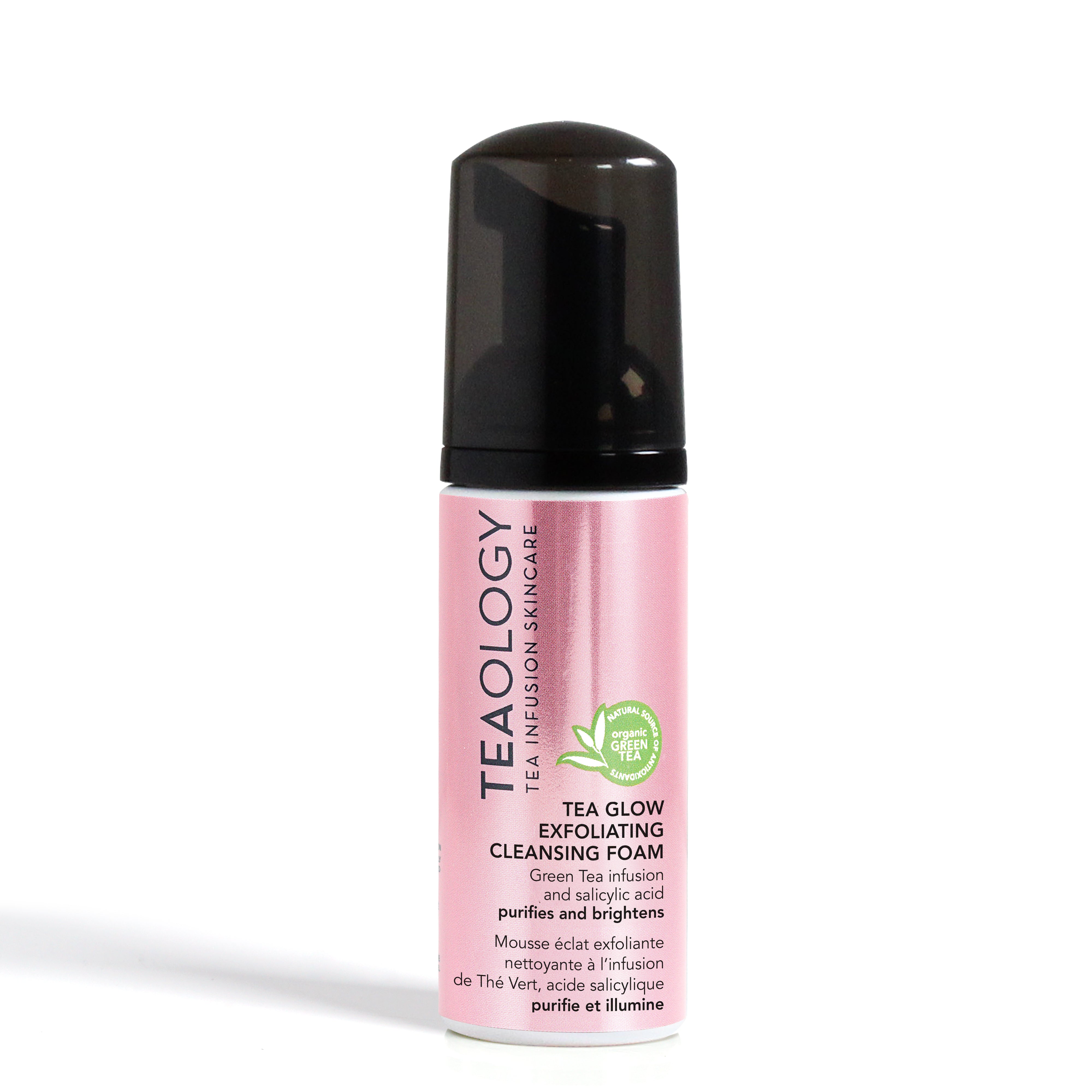 Tea Glow Schiuma Detergente Esfoliante Viso con Tè Verde, Acido Salicilico, Niacinamide | Formato speciale 50ml
