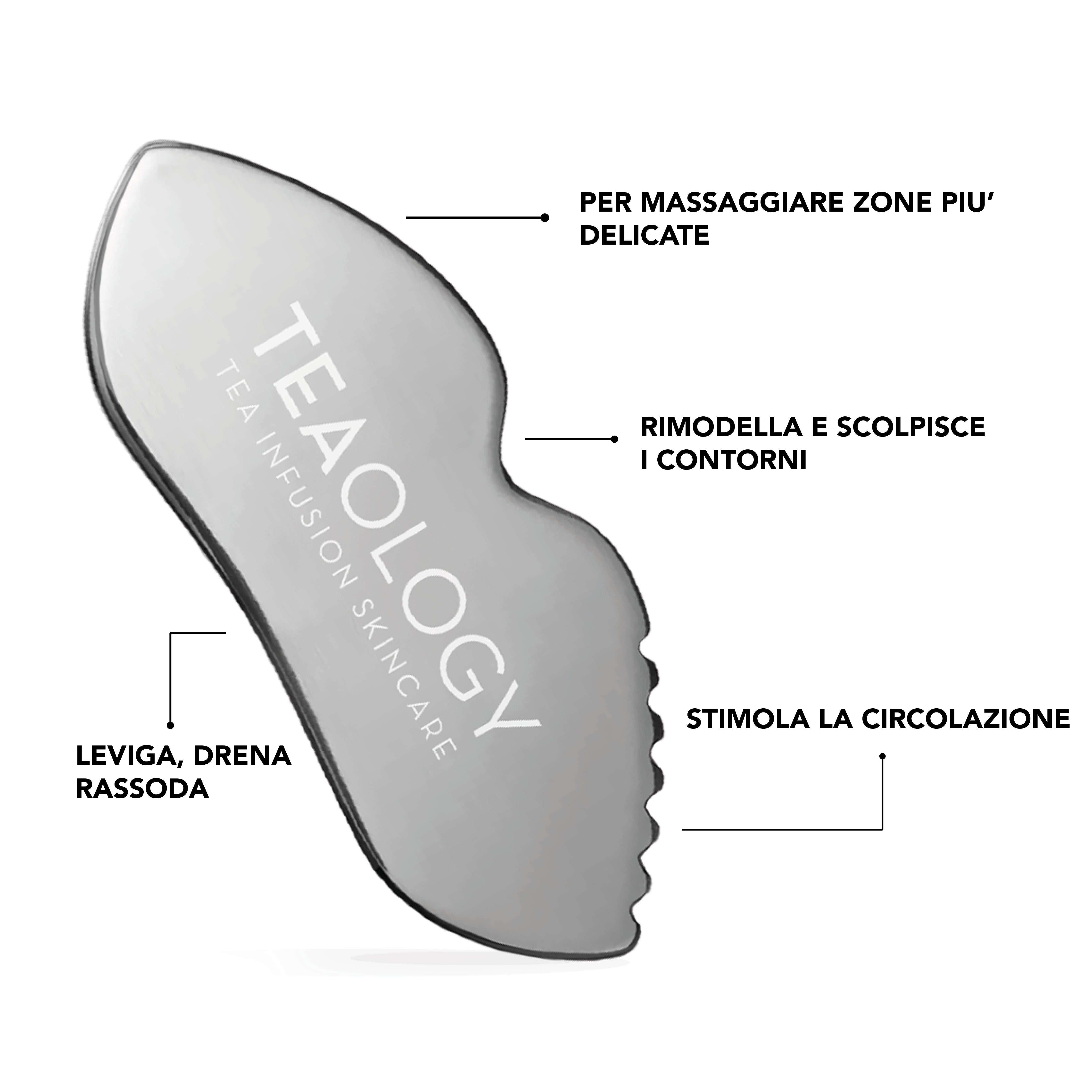 Gua Sha in acciaio inossidabile