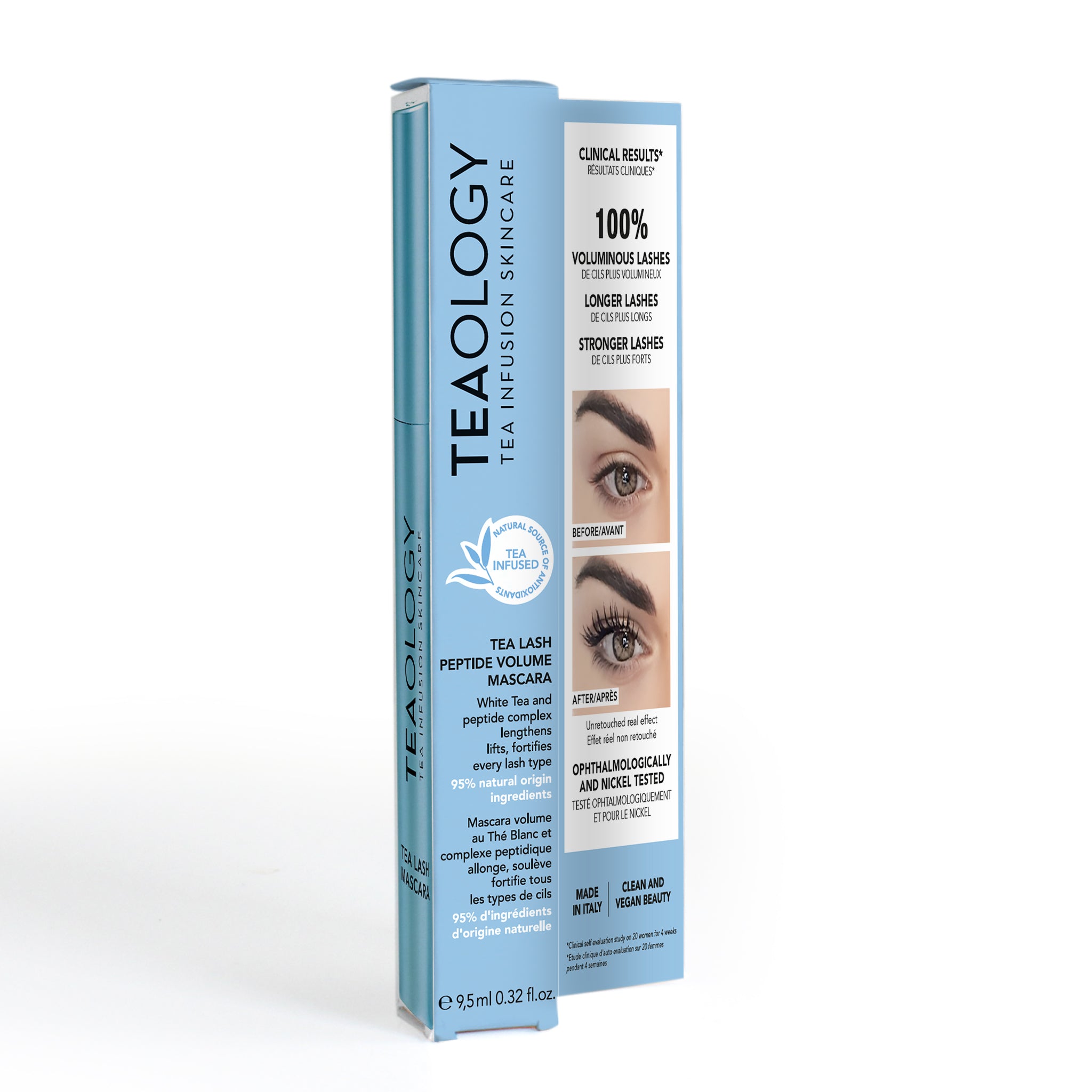Mascara Volume con tè bianco e complesso peptidico | allunga, incurva e fortifica ogni tipo di ciglia.