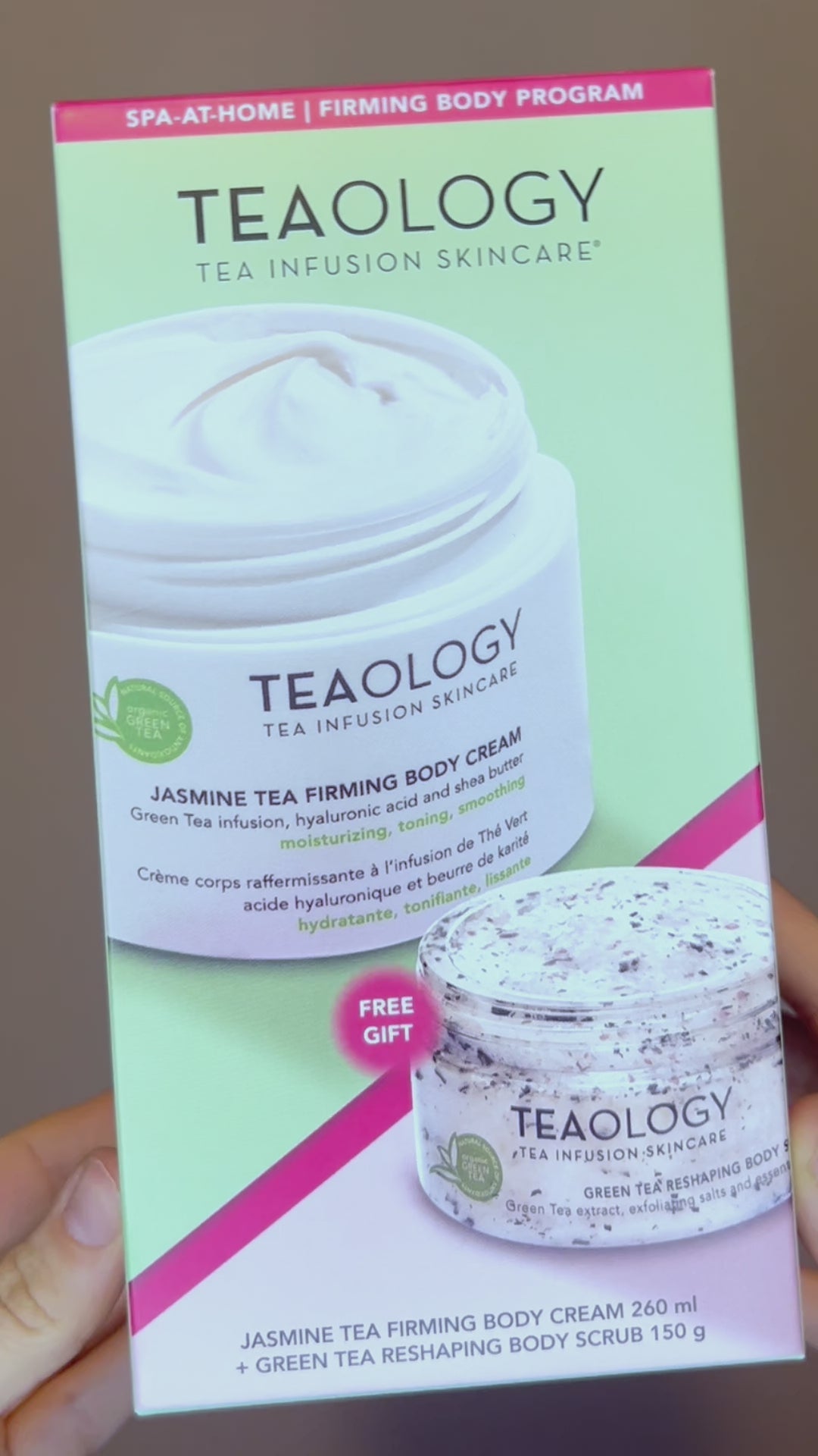 programma spa rassodante corpo con jasmine tea firming body cream e green tea reshaping body scrub da 150ml