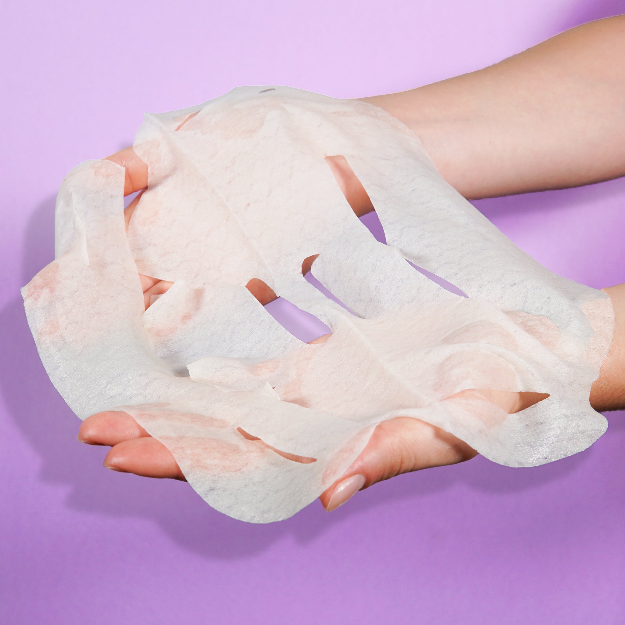 Maschera purificante per viso e collo in morbide fibre di cotone elasticizzato