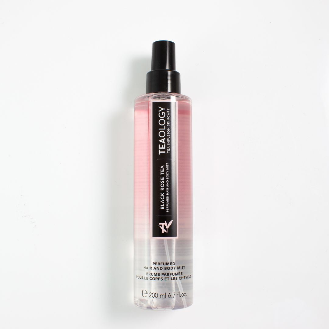 Black Rose Tea Perfumed Hair and Body Mist con note di rosa, ribes nero e tè nero