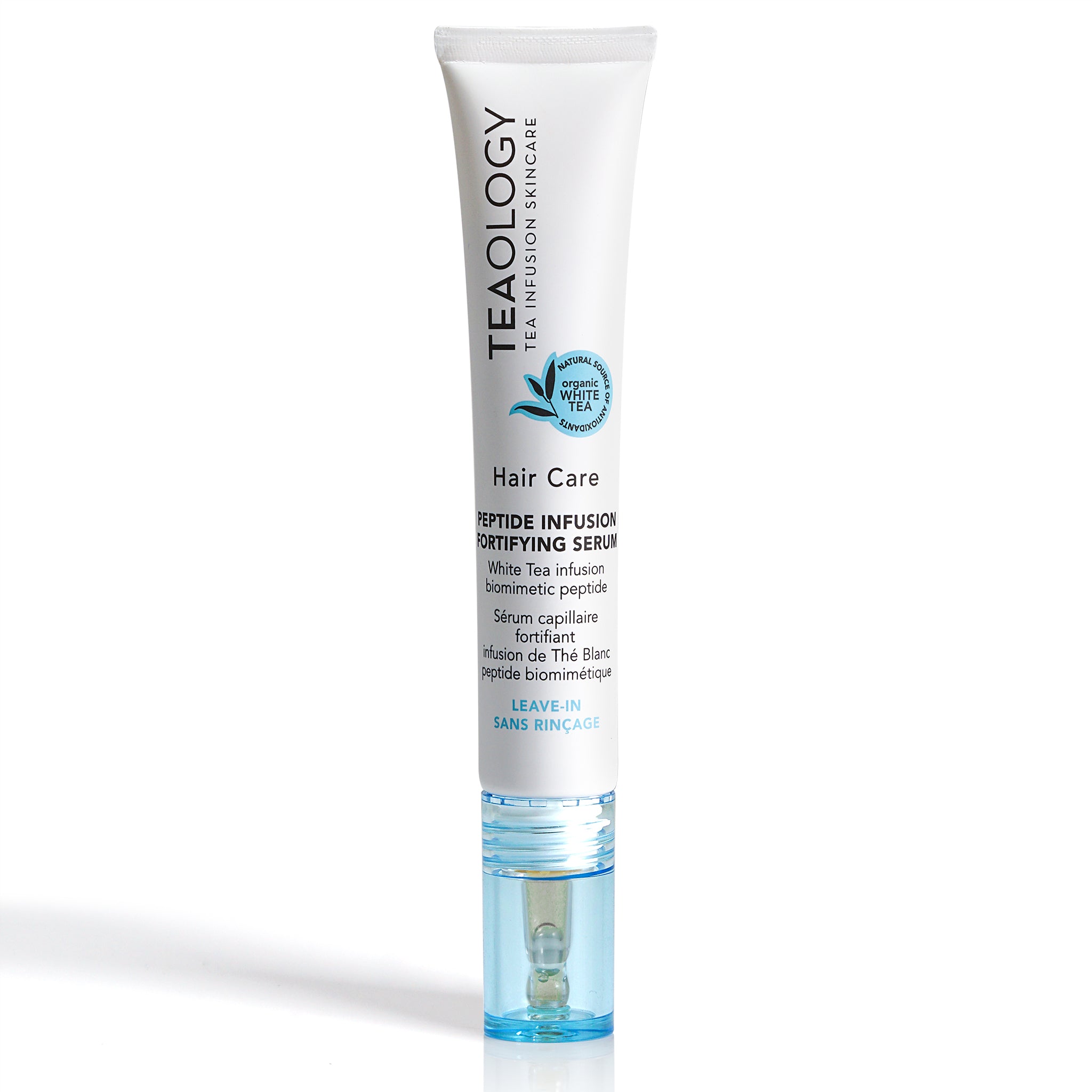 Fortifying hair and scalp serum with white tea infusion and biomimetic peptide