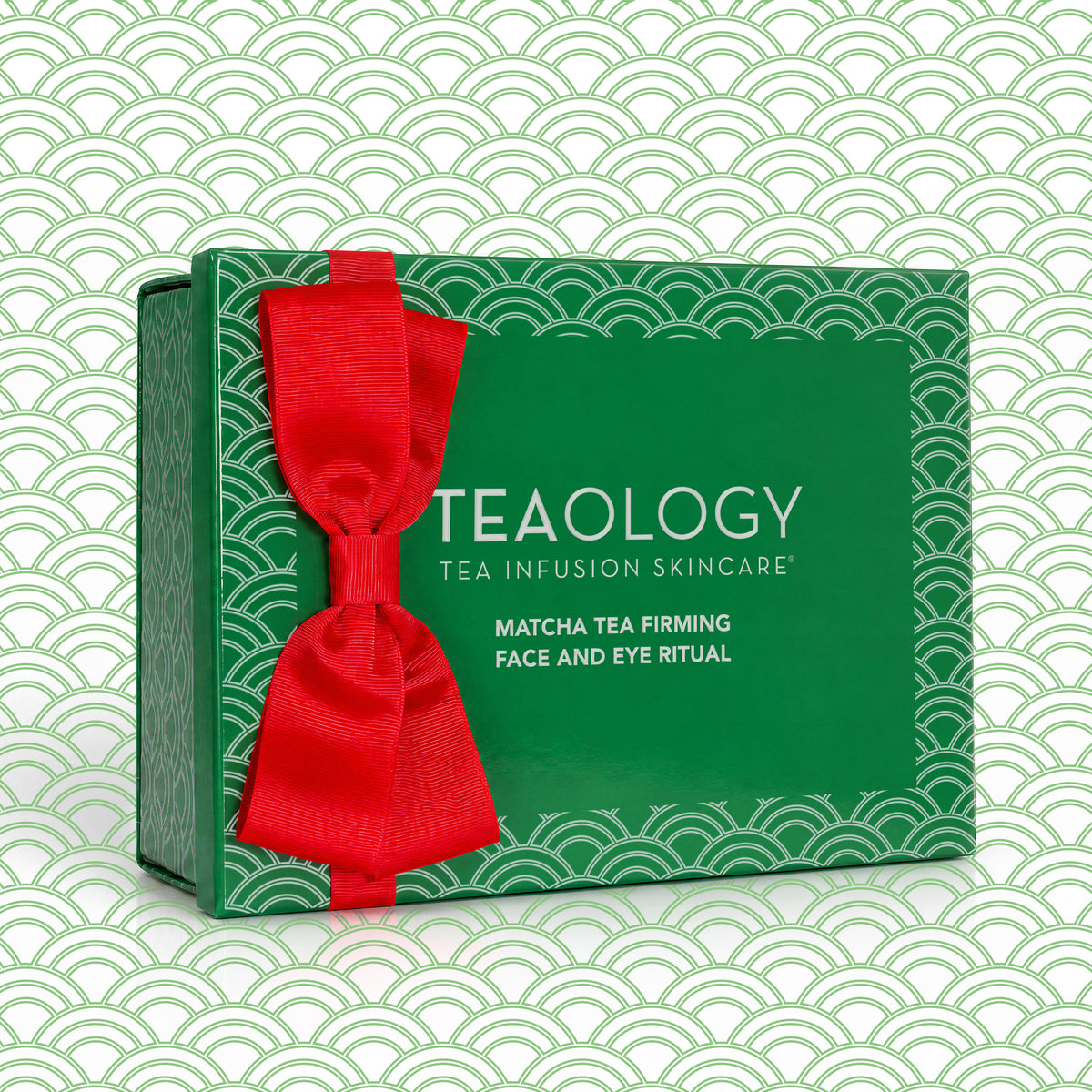Confezione regalo Teaology Matcha Tea Firming Ritual con illustrazione ispirata al Giappone