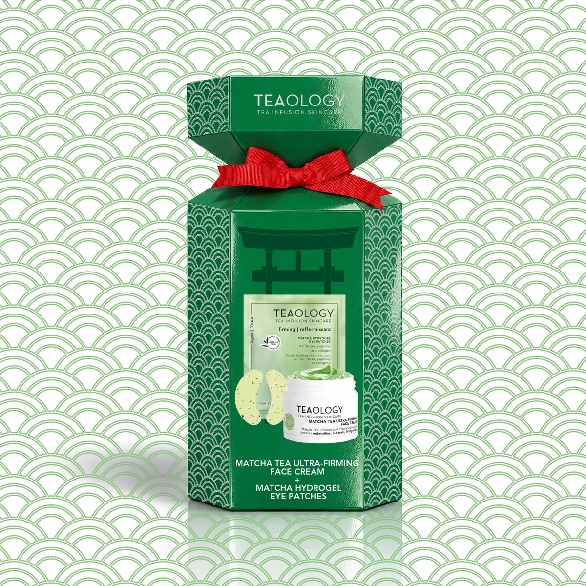 Confezione regalo Teaology Matcha Skincare Ritual con illustrazione ispirata al Giappone