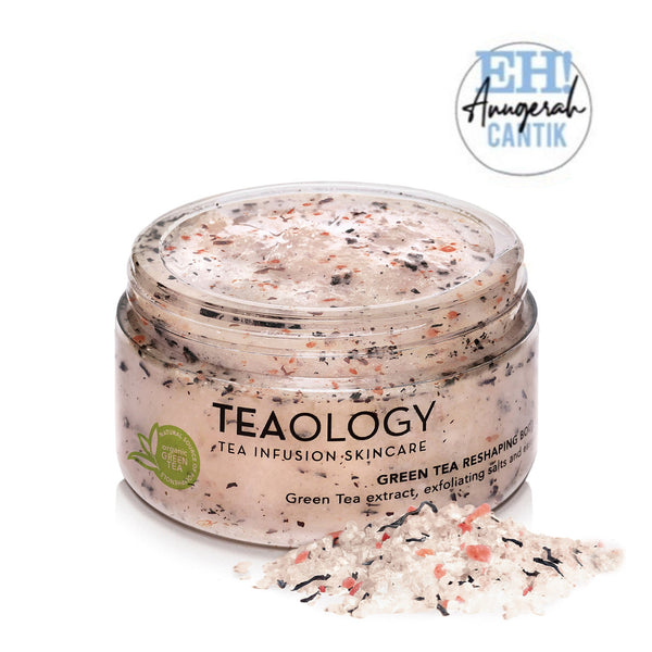 Scrub corpo esfoliante e rimodellante;con foglie di tè, sali esfolianti e oli essenziali - formato speciale 150g